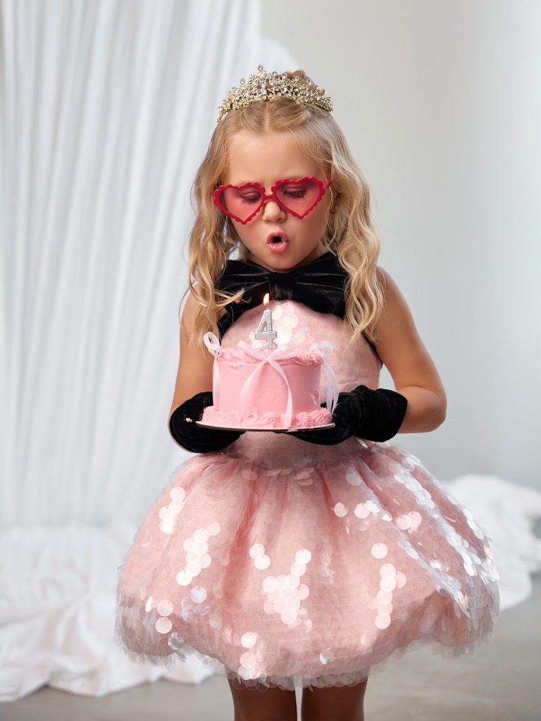 Pink Sequin Tulle Girl Birthda - Toddler Girl Tulle Party Dress recension och pris