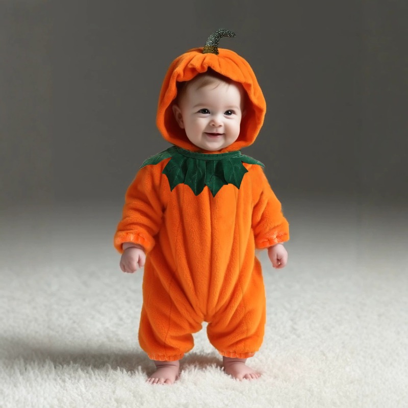 Newborn Baby Pumpkin Romper Ho - Cotton Baby Onesies Zipper recension och pris