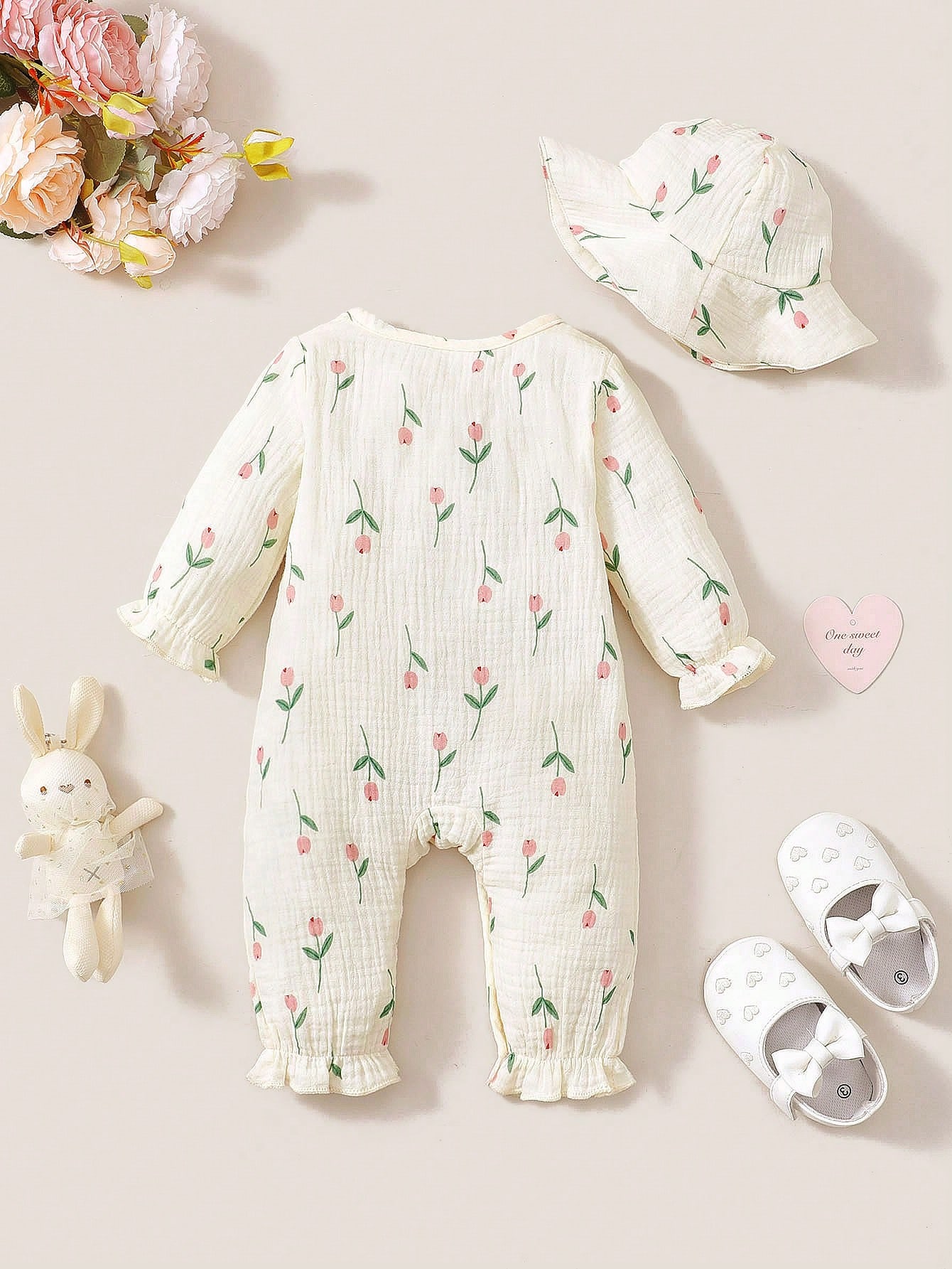 Baby Girl Spring and Autumn Lo - Newborn Baby Girl Romper Floral recension och pris