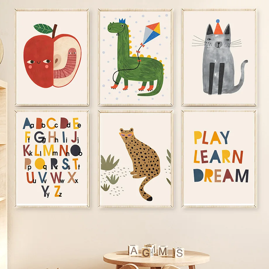Cute Dinosaur Cat Leopard Appl - Nursery recension och pris