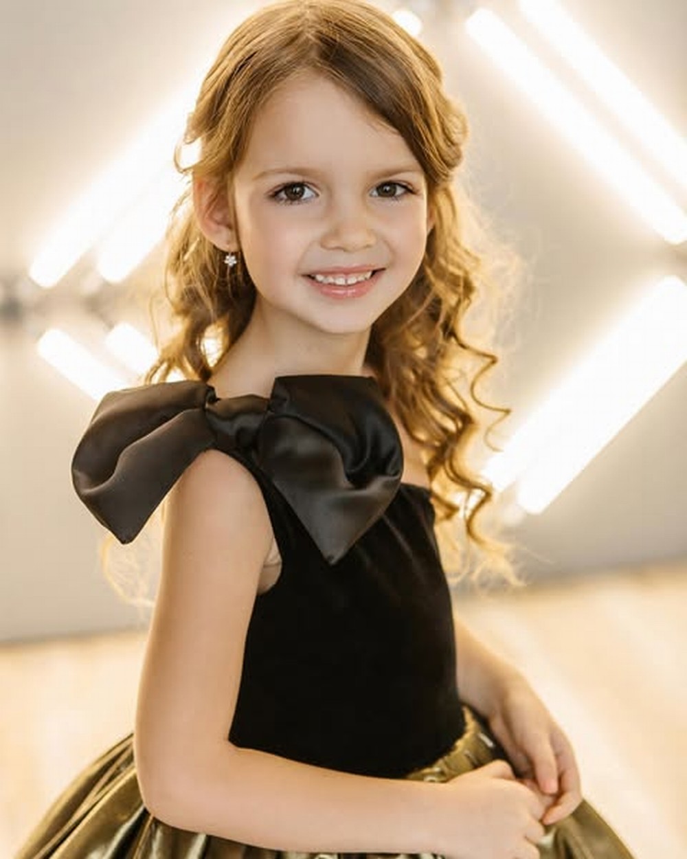 New Black And Gold Satin Flowe - Toddler Girl Tulle Party Dress recension och pris