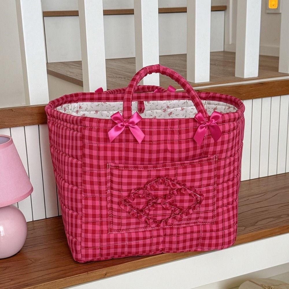 Large Capacity Red Plaid Stora - Nursery recension och pris