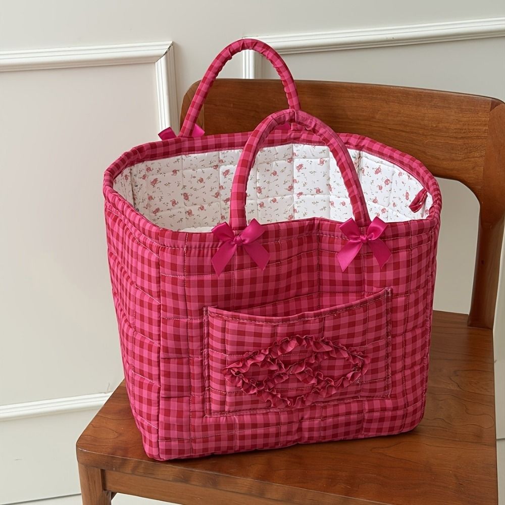 Large Capacity Red Plaid Stora - Nursery recension och pris