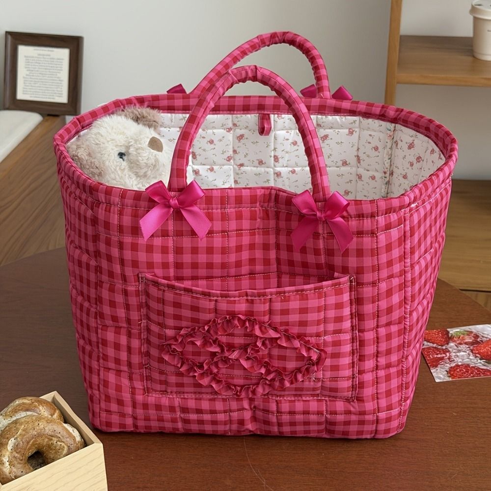 Large Capacity Red Plaid Stora - Nursery recension och pris
