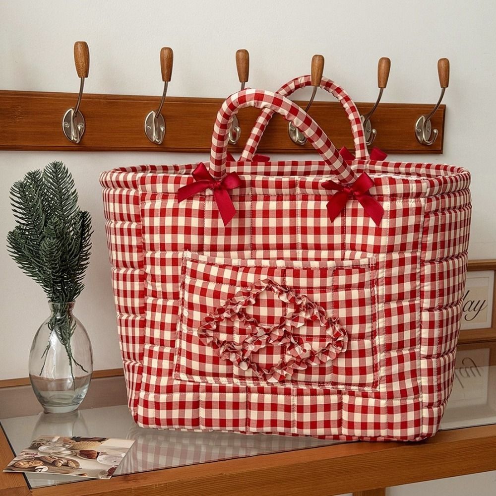 Large Capacity Red Plaid Stora - Nursery recension och pris